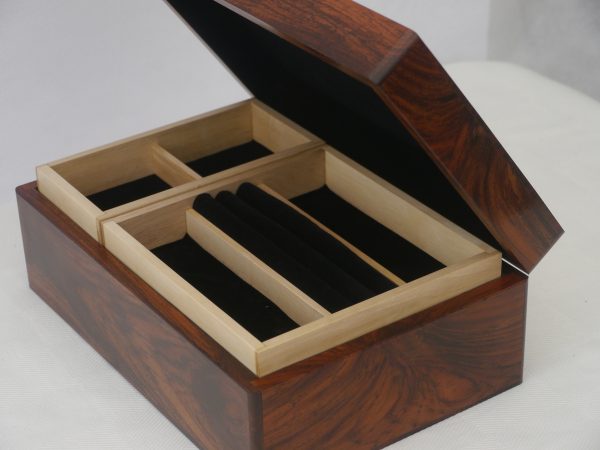 Dark Teak Luxury Jewellery Box - Image 3