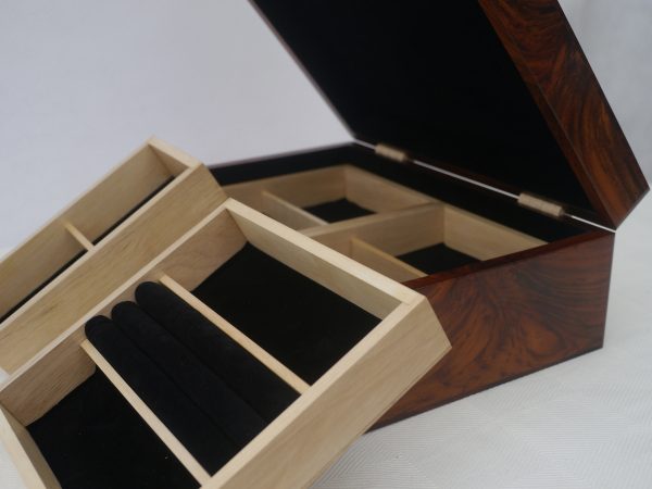 Dark Teak Luxury Jewellery Box - Image 5