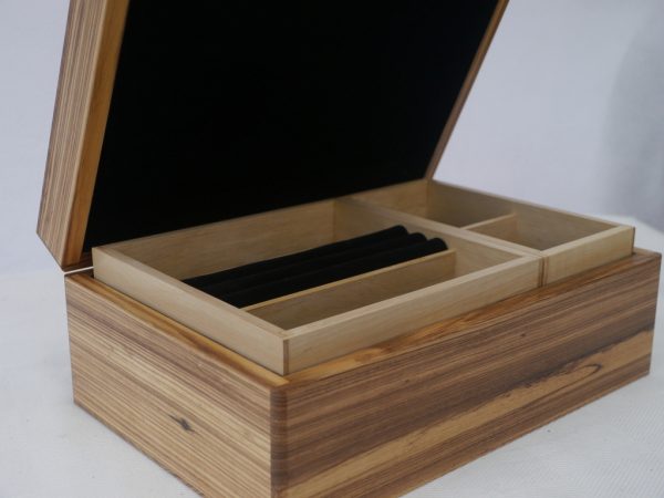 Solid Stripped Sheesham Luxury Jewellery Box - Image 3