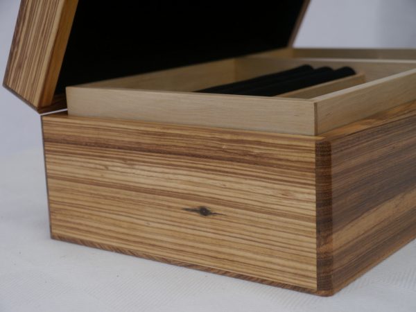 Solid Stripped Sheesham Luxury Jewellery Box - Image 4