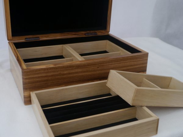 Solid Stripped Sheesham Luxury Jewellery Box - Image 10