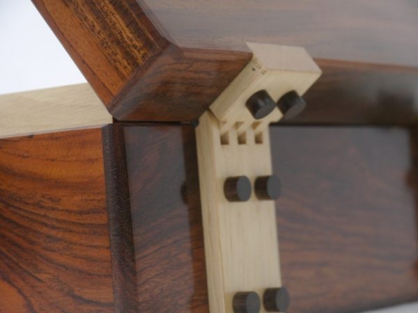 Solid Rosewood and Maple Luxury Jewellery Box 12in