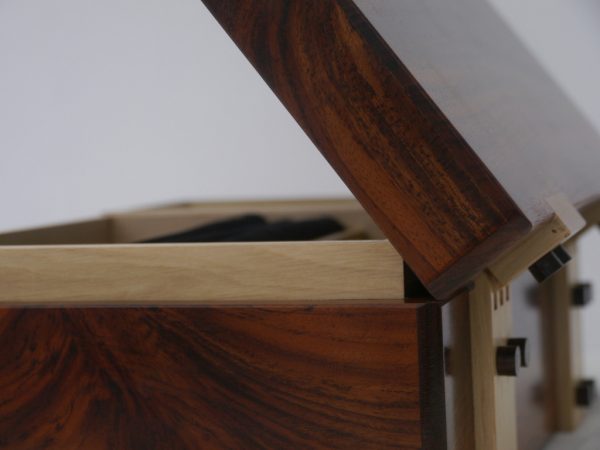 Solid Rosewood and Maple Luxury Jewellery Box 12in - Image 5