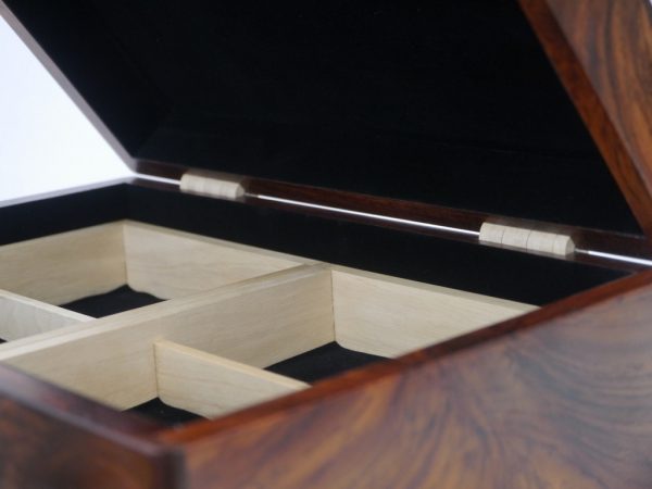 Solid Rosewood and Maple Luxury Jewellery Box 12in - Image 7