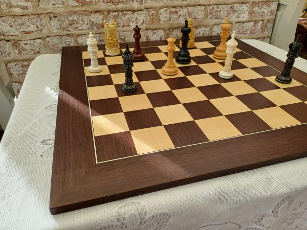 Large Wenge and Maple Chess Board with 2.4 inch (60mm) - Image 12