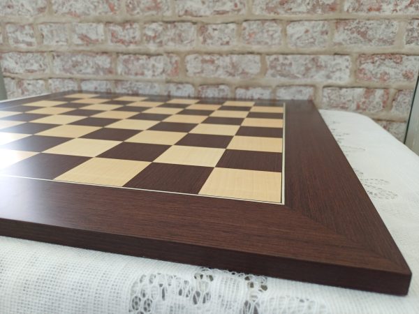 Large Wenge and Maple Chess Board with 2.4 inch (60mm) - Image 2
