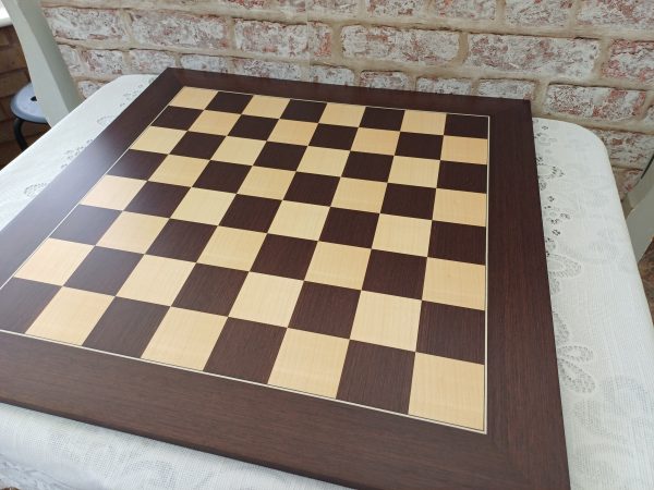 Large Wenge and Maple Chess Board with 2.4 inch (60mm)