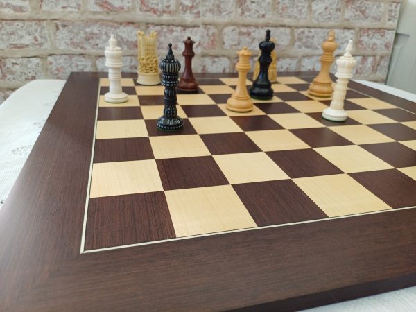 Large Wenge and Maple Chess Board with 2.4 inch (60mm) - Image 4