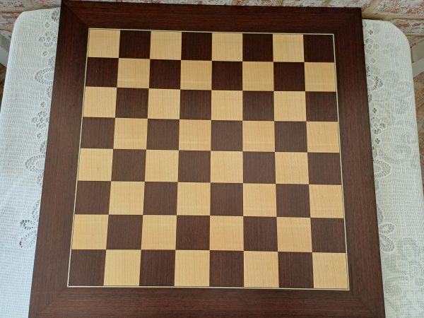 Large Wenge and Maple Chess Board with 2.4 inch (60mm) - Image 3