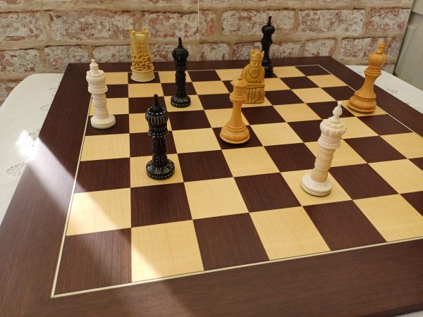 Large Wenge and Maple Chess Board with 2.4 inch (60mm) - Image 10