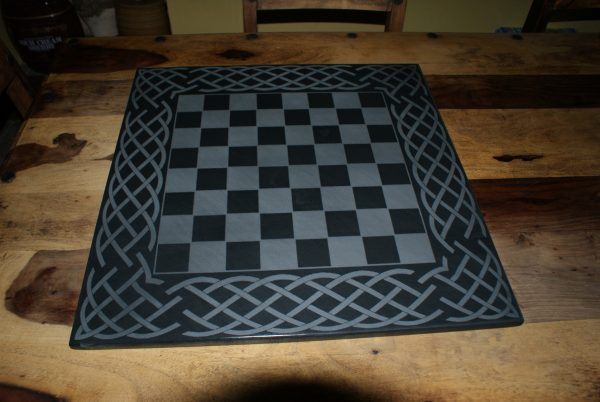 Welsh Slate Chess Board. Heavy weighing 20 KG and with 2 inch squares - Image 7