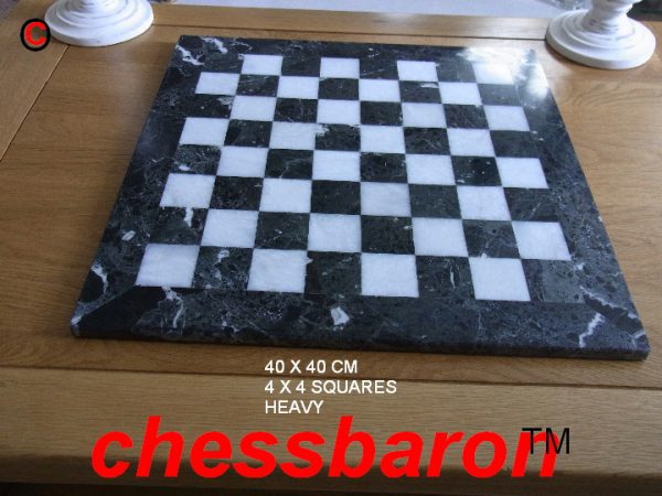 Heavy Solid Marble Chess Board 1.6 inch squares. - Image 7