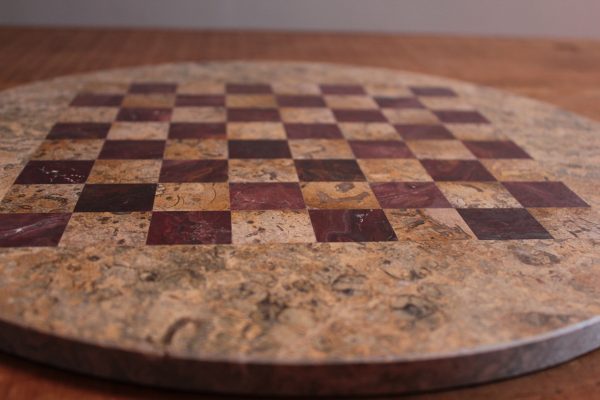 Solid Marble Multi-Coloured Heavy ROUND Chess Board - Image 3