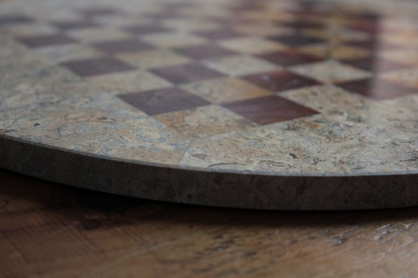 Solid Marble Multi-Coloured Heavy ROUND Chess Board - Image 4