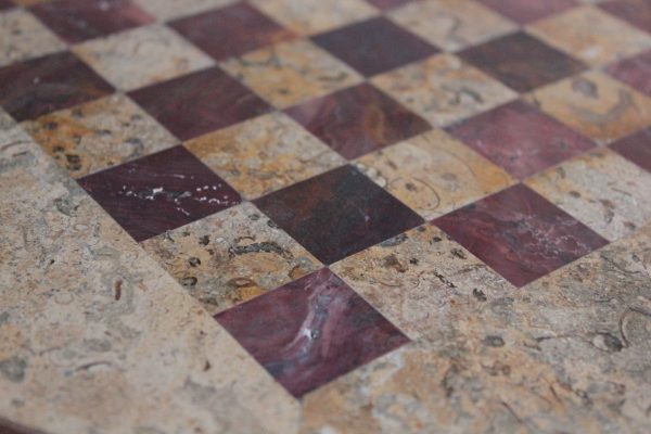 Solid Marble Multi-Coloured Heavy ROUND Chess Board - Image 7