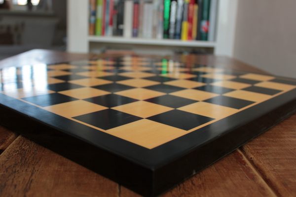 Ebony Board with 2.1 inch squares.