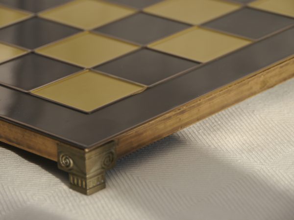Metal Chess Board - Gold and Brown - 18 inches - Image 3