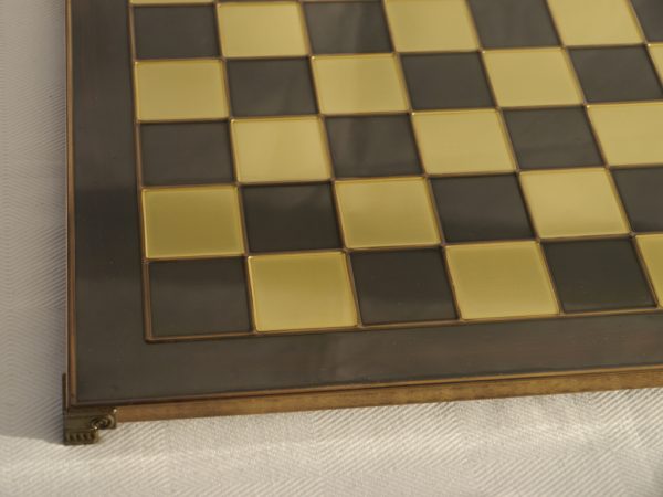 Metal Chess Board - Gold and Brown - 18 inches - Image 4