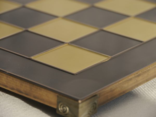 Metal Chess Board - Gold and Brown - 18 inches - Image 6