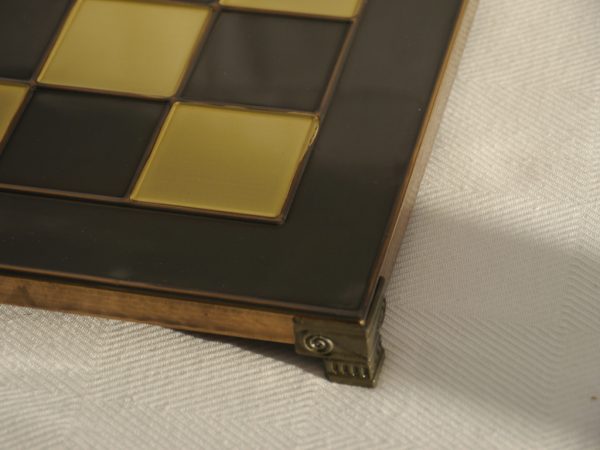 Metal Chess Board - Gold and Brown - 18 inches - Image 7