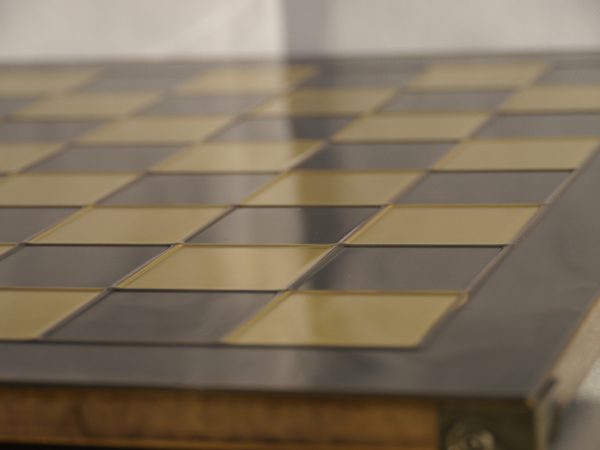 Metal Chess Board - Gold and Brown - 18 inches - Image 8