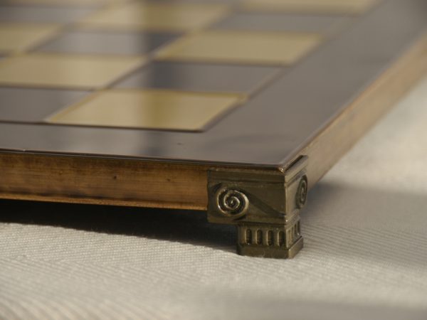 Metal Chess Board - Gold and Brown - 18 inches - Image 9