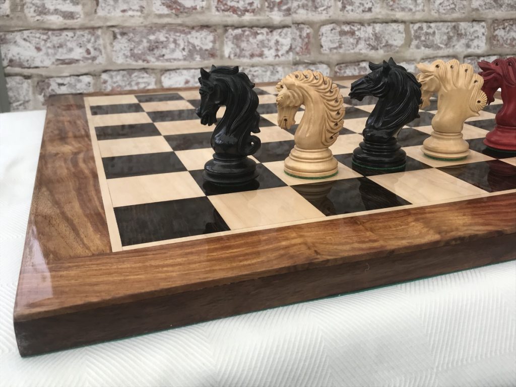 Ebony Chess Board with 2.4in Squares ChessBaron Chess Sets 01278 426100