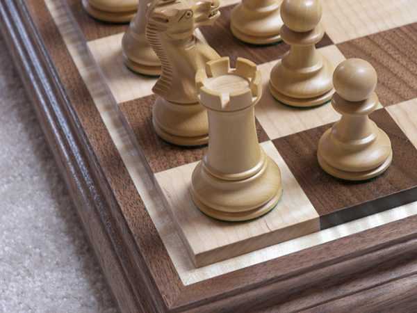 Grade One Camel Bone Chess Board Black White 1.4 inch Squares - Image 16