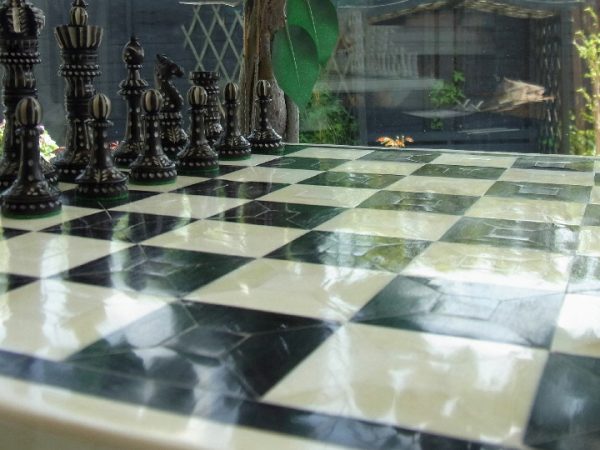 Superb BONE Chess Board - Black and White 1.9 inch Squares - Image 6