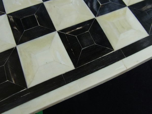 Superb BONE Chess Board - Black and White 1.9 inch Squares - Image 9