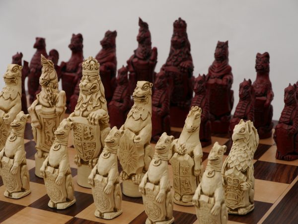 Berkeley Chess Ltd - Royal Beasts Chess Set - Ivory and Red - Image 4