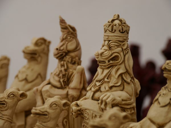Berkeley Chess Ltd - Royal Beasts Chess Set - Ivory and Red - Image 5