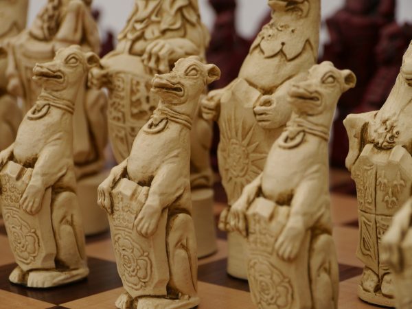 Berkeley Chess Ltd - Royal Beasts Chess Set - Ivory and Red - Image 6