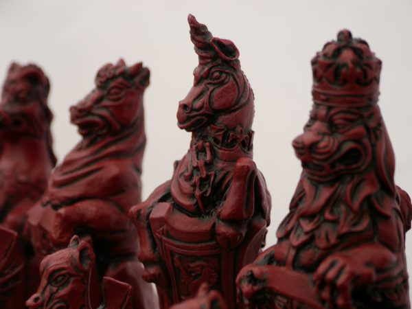 Berkeley Chess Ltd - Royal Beasts Chess Set - Ivory and Red - Image 7