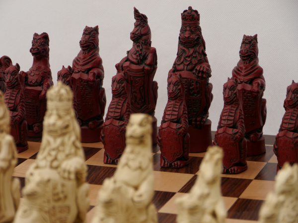 Berkeley Chess Ltd - Royal Beasts Chess Set - Ivory and Red - Image 10
