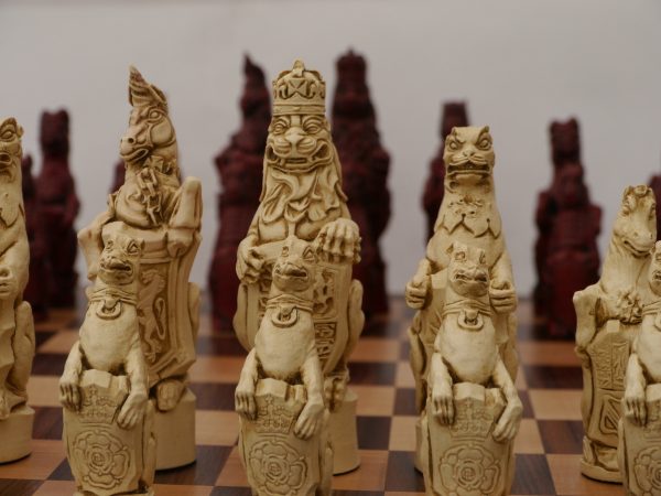 Berkeley Chess Ltd - Royal Beasts Chess Set - Ivory and Red - Image 11