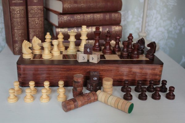 Highest Quality Combination Chess, Draughts, Backgammon - Image 7