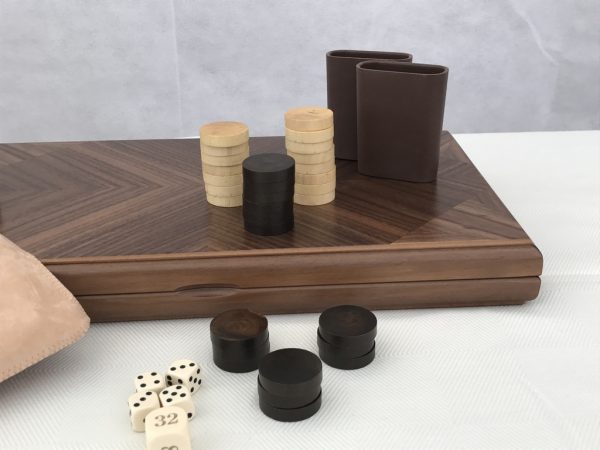 Dal Negro Luxury Wooden Backgammon - Walnut 50cm - Image 3