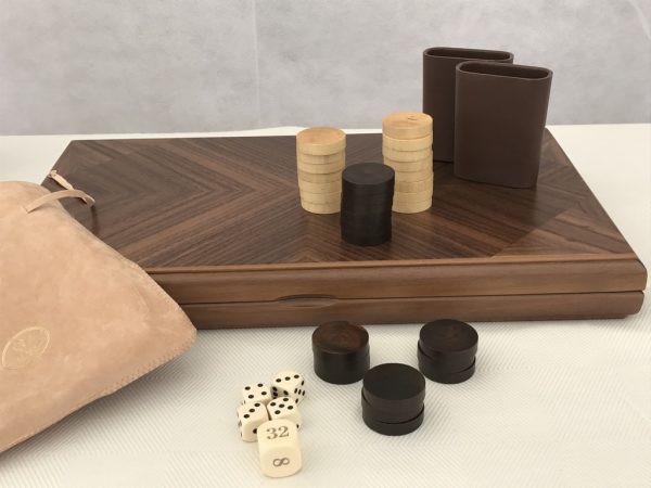 Dal Negro Luxury Wooden Backgammon - Walnut 50cm