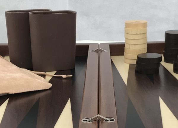 Dal Negro Luxury Wooden Backgammon - Walnut 50cm - Image 4