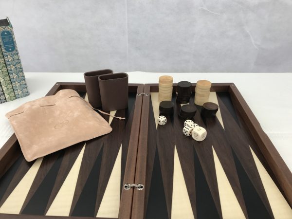 Dal Negro Luxury Wooden Backgammon - Walnut 50cm - Image 6