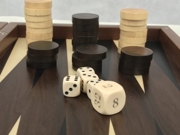 Dal Negro Luxury Wooden Backgammon - Walnut 50cm - Image 7