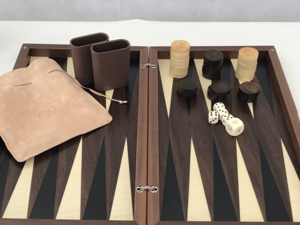 Dal Negro Luxury Wooden Backgammon - Walnut 50cm - Image 8