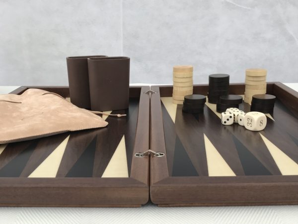Dal Negro Luxury Wooden Backgammon - Walnut 50cm - Image 10