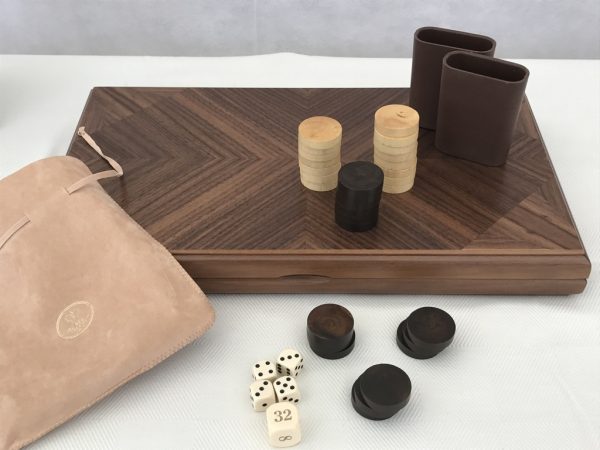 Dal Negro Luxury Wooden Backgammon - Walnut 50cm - Image 11