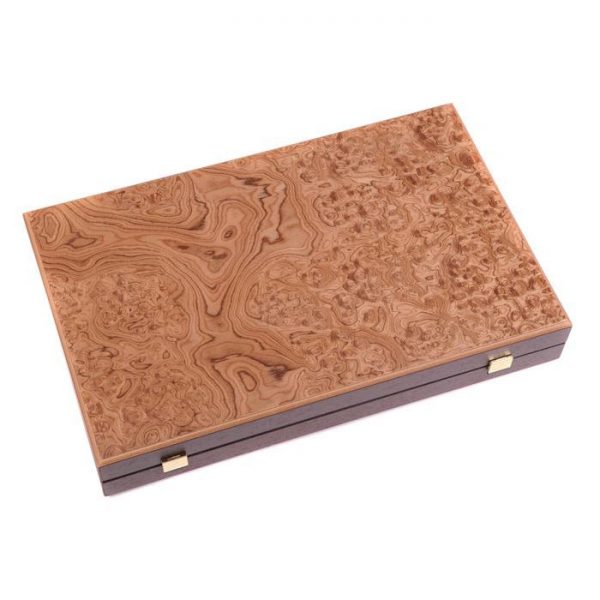 Manopoulos Burl Walnut Backgammon - 60cm x 48cm - Image 3