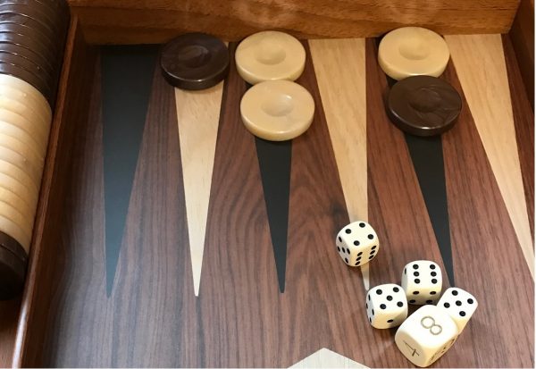 Manopoulos Walnut Effect Backgammon - 60cm x 48cm - Image 9