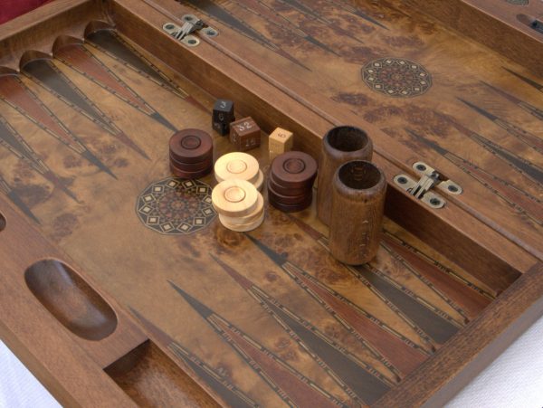 New! SAC Ultimate Luxury Rosewood Backgammon Set - Large