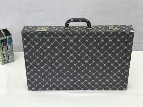 Dal Negro Backgammon - in Plush Grey Fabric 70cm - Image 3