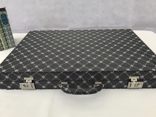 Dal Negro Backgammon - in Plush Grey Fabric 70cm - Image 5